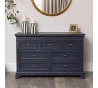 Melody Maison Large Navy Black 7 Drawer Chest Of Drawers - Daventry Navy Black Range