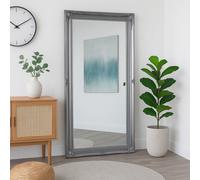 Melody Maison Large Ornate Silver Wall / Floor / Leaner Mirror 158cm X 78cm in Metallic Silver | Size: 158 cm X 78 cm Melody Maison Metallic Silver 158 cm X 78 cm