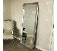 Melody Maison Large Ornate Silver Wall/Floor Mirror 176cm x 76cm