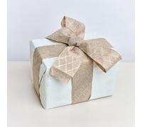 Melody Maison Large Pale Champagne Diamond Detailed Glittered Wired Ribbon Garland - 270Cm