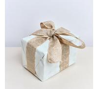 Melody Maison Large Pale Champagne Floral Glittered Wired Ribbon Garland - 270Cm