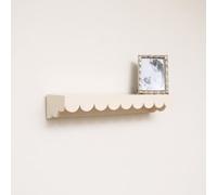 Melody Maison Large Pale Peach Scalloped Wall Storage Shelf - 61Cm