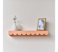 Melody Maison Large Peach Scalloped Wall Storage Shelf - 61Cm