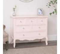 Melody Maison Large Pink 6 Drawer Chest Of Drawers - Sophia Pink Range