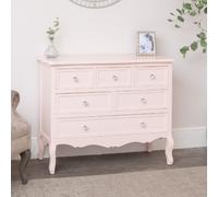 Melody Maison Large Pink 6 Drawer Chest Of Drawers - Sophia Pink Range in Pale Pink Melody Maison Pale Pink