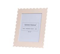 Melody Maison Large Pink Scalloped Portrait Photo Frame - 8x10 in Baby Pink Melody Maison Baby Pink