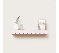 Melody Maison Large Pink Scalloped Wall Storage Shelf - 61Cm