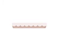 Melody Maison Large Pink Scalloped Wall Storage Shelf - 61cm in Natural Melody Maison Natural