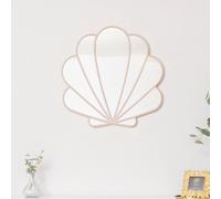 Melody Maison Large Pink Shell Shaped Wall Mounted Mirror - 60cm X 60cm | Size: 60 cm X 60 cm Melody Maison Pink 60 cm X 60 cm