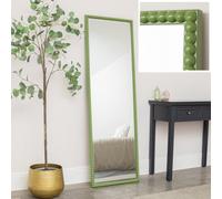 Melody Maison Large Rectangle Olive Green Bobbin Bobble Wall Mirror 168Cm X 54Cm