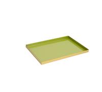 Melody Maison Large Rectangle Olive Green Enamel Metal Tray Melody Maison Green