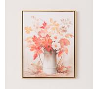 Melody Maison Large Red Floral Autumn Framed Wall Print / Art - 50Cm X 40Cm