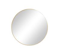 Melody Maison Large Round Antique Gold Wall Mirror - 80cm X 80cm in Metallic Gold | Size: 80 cm X 80 cm Melody Maison Metallic Gold 80 cm X 80 cm