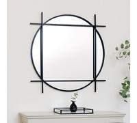 Melody Maison Large Round Black Wall Mirror 97Cm X 97Cm