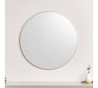 Melody Maison Large Round Champagne Wall Mirror - 80Cm X 80Cm