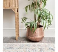 Melody Maison Large Round Copper Patterned Planter