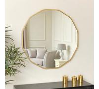 Melody Maison Large Round Gold Scalloped Wall Mirror 90Cm X 90Cm