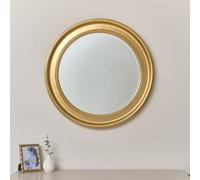 Melody Maison Large Round Gold Vintage Wall Mirror 80Cm X 80Cm