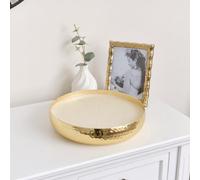 Melody Maison Large Round Hammered Gold 8 Wick Scented Candle - 27Cm