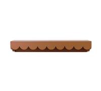 Melody Maison Large Rust Scalloped Wall Storage Shelf - 61cm in Dark Brown Melody Maison Dark Brown