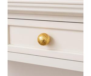 Melody Maison Large Shiny Gold Round Hammered Drawer Knob - 5cm