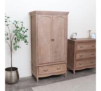 Melody Maison Large Solid Wood Wardrobe - Hessian Range