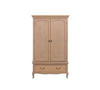 Melody Maison Large Solid Wood Wardrobe - Hessian Range in Brown Melody Maison Brown