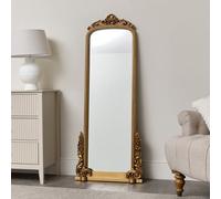 Melody Maison Large Tall Arch Antique Gold Ornate Mirror - 150Cm X 60Cm
