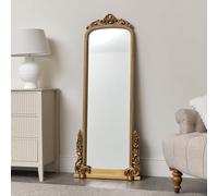 Melody Maison Large Tall Arch Antique Gold Ornate Mirror - 150cm x 60cm