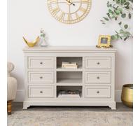 Melody Maison Large Taupe-Grey Wooden Sideboard Cabinet - Daventry Taupe-Grey Range in Grey Melody Maison Grey