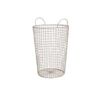 Melody Maison Large Taupe Metal Wire Storage Laundry Basket Melody Maison Taupe