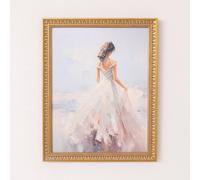 Melody Maison Large Vintage Princess Gold Framed Wall Print - 40cm X 50cm | Size: 40 cm X 50 cm Melody Maison Gold 40 cm X 50 cm