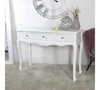 Melody Maison Large White 3 Drawer Console/dressing Table - Victoria Range