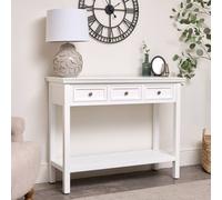 Melody Maison Large White 3 Drawer Sideboard Console Table - Daventry White Range Melody Maison White