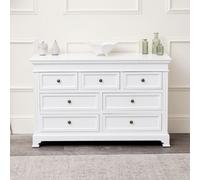 Melody Maison Large White 7 Drawer Chest Of Drawers - Daventry White Range