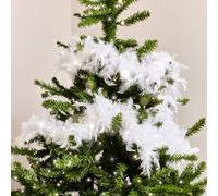 Melody Maison Large White Feather Boa Christmas Garland - 182Cm