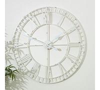 Melody Maison Large White Skeleton Wall Clock 80cm x 80cm