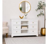 Melody Maison Large White Wooden Sideboard Cabinet - Daventry White Range