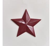Melody Maison Large Wooden Deep Red Wall Star Decoration