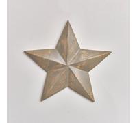 Melody Maison Large Wooden Taupe Wall Star Decoration