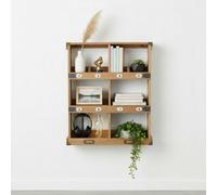 Melody Maison Large Wooden Three Tier Wall Shelving Unit