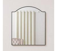 Melody Maison Matte Black Metal Framed Wall Mirror - 50Cm X 65Cm