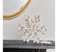Melody Maison Medium Rustic Wooden Snowflake Ornament - 19.5Cm