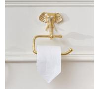 Melody Maison Metallic Gold Elephant Toilet Roll Holder 18Cm X 19Cm