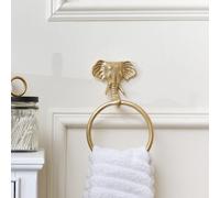 Melody Maison Metallic Gold Elephant Towel Ring