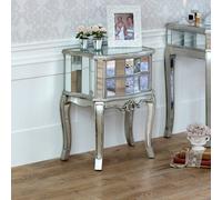 Melody Maison Mirrored 2 Drawer Bedside Lamp Table - Tiffany Range