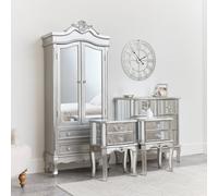 Melody Maison Mirrored Closet, Chest Of Drawers & Pair Of Bedsides - Tiffany Range