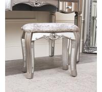 Melody Maison Mirrored Dressing Table Stool - Tiffany Range