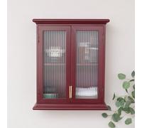 Melody Maison Mulberry Red Reeded Glass Wall Cabinet