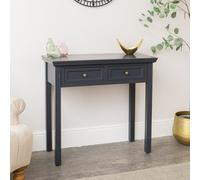 Melody Maison Navy Black 2 Drawer Console / Dressing Table - Daventry Navy Black Range Melody Maison Black